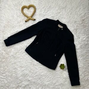 Banana Republic Black Bomber Jacket Zip-Up